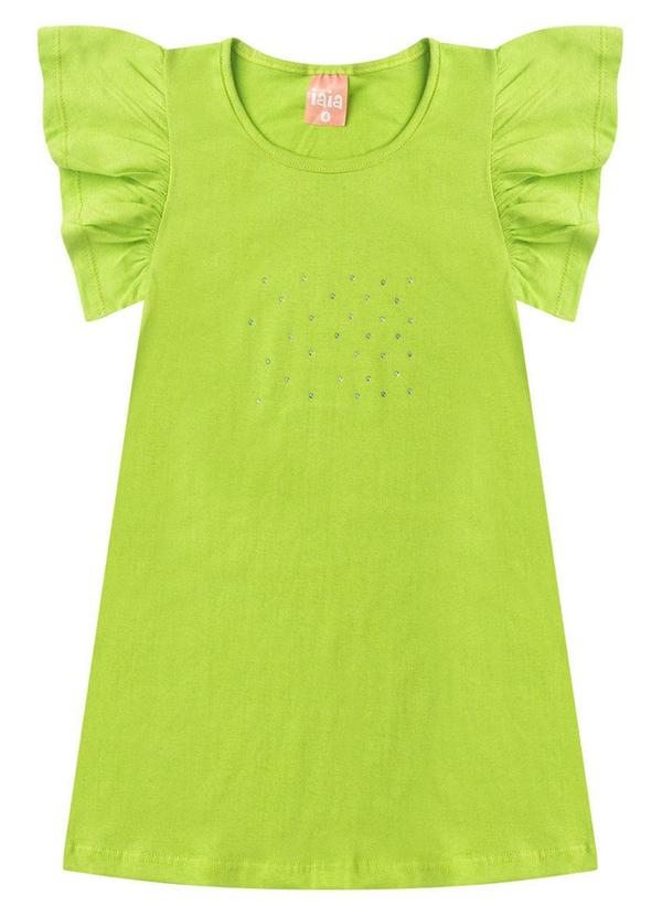 Rosa Azul - Vestido Infantil Menina com Strass Iaia Verde