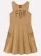 Kyly - Vestido Infantil Menina com Strass Marrom - variação: Marrom