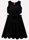 Kyly - Vestido Infantil Menina com Strass Verde - variação: Preto