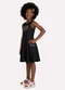 Kyly - Vestido Infantil Menina com Strass Marrom - variação: Preto