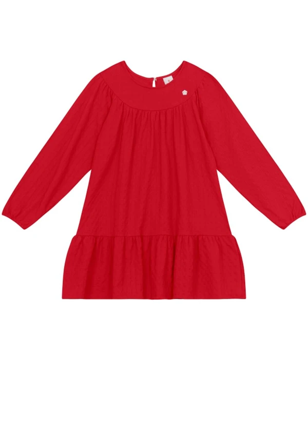Brandili - Vestido Infantil Menina com Textura Bordô 1