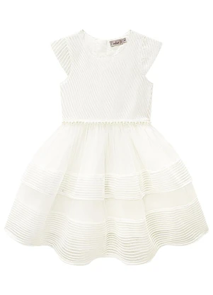 Milon - Vestido Infantil Menina com Tule Branco - MILON