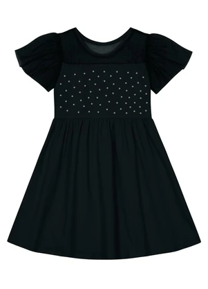 Kyly - Vestido Infantil Menina com Tule Preto - KYLY