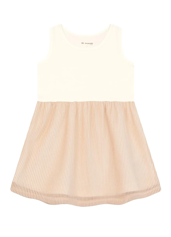 Brandili - Vestido Infantil Menina com Tule Natural 2