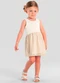 Brandili - Vestido Infantil Menina com Tule Natural - variação: Natural