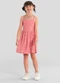 Brandili - Vestido Infantil Menina Coqueiros Rosa - variação: Rosa