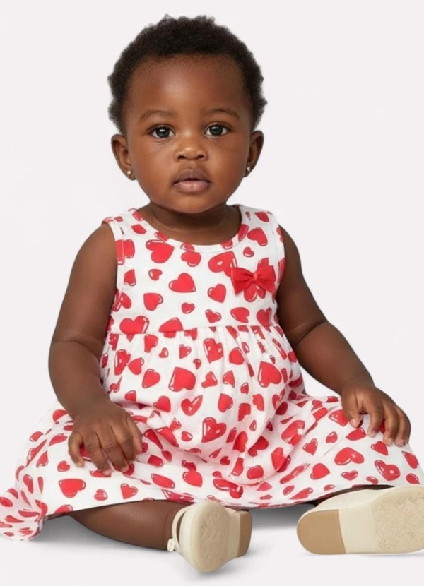 Kyly - Vestido Infantil Menina Coração Branco