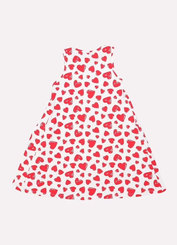 Kyly - Vestido Infantil Menina Coração Branco 3