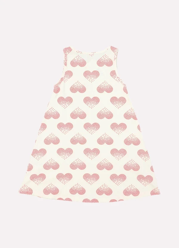 Kyly - Vestido Infantil Menina Coração Off White 3