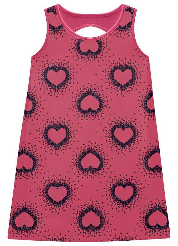 Kyly - Vestido Infantil Menina Coração Rosa 1