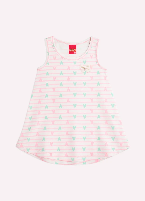 Kyly - Vestido Infantil Menina Coração Rosa
