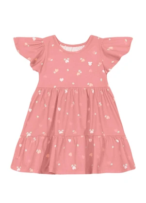 Brandili - Vestido Infantil Menina Coração Rosa - BRANDILI