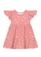 Brandili - Vestido Infantil Menina Coração Verde - variação: Rosa