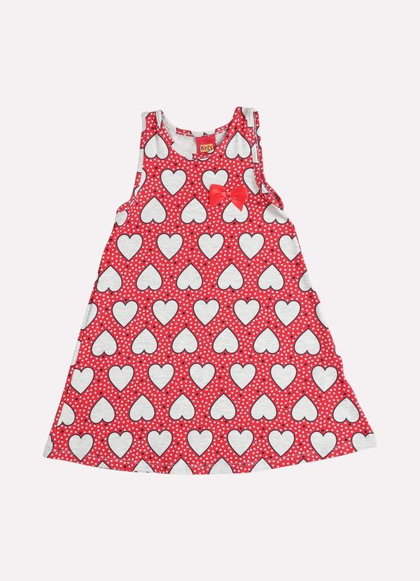 Kyly - Vestido Infantil Menina Coração Vermelho 1