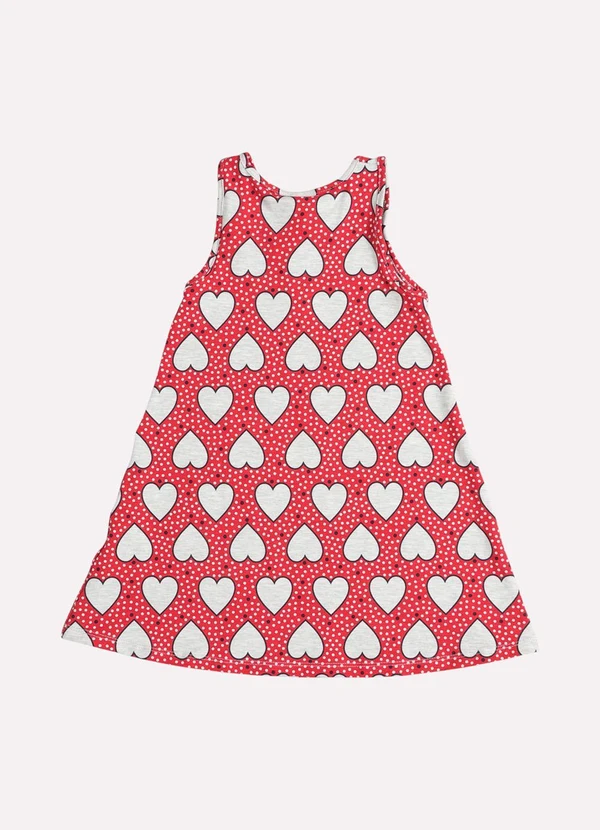 Kyly - Vestido Infantil Menina Coração Vermelho 3