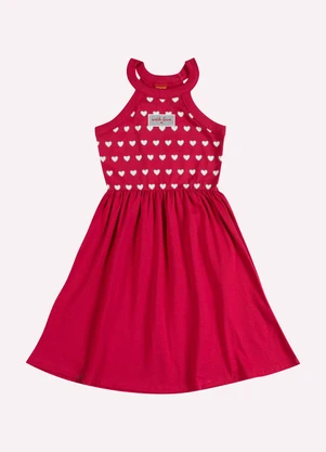 Kyly - Vestido Infantil Menina Corações Rosa - KYLY
