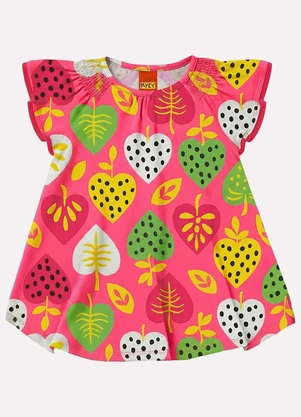 Kyly - Vestido Infantil Menina Corações Rosa - KYLY
