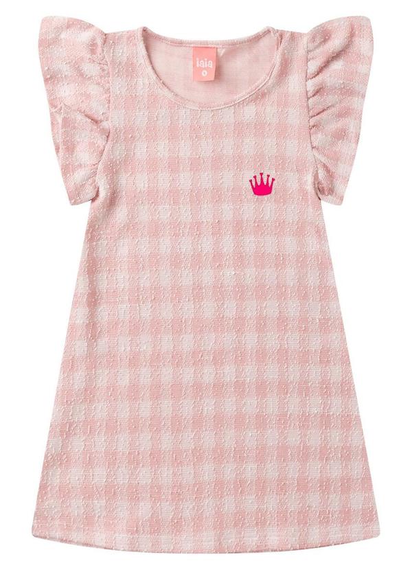 Rosa Azul - Vestido Infantil Menina Coroa Iaia Rosa