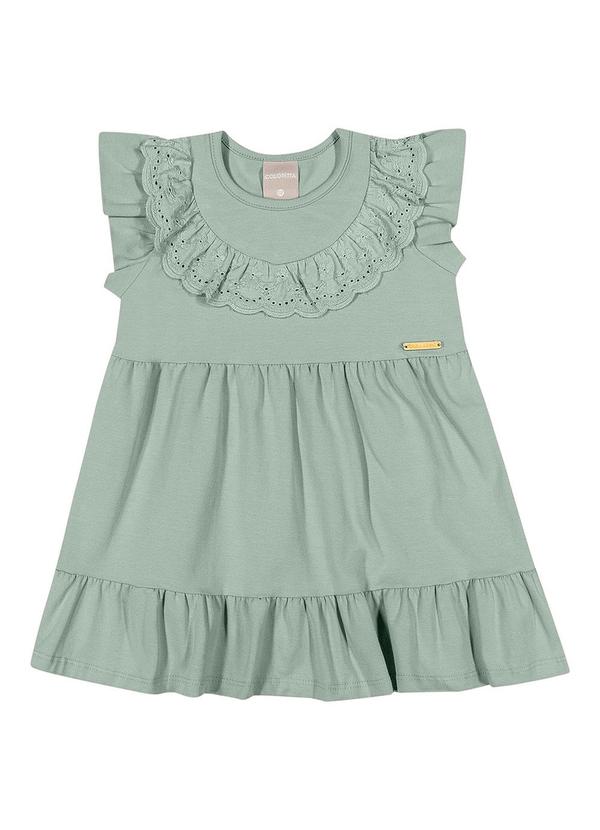 Colorittá - Vestido Infantil Menina Curto com Detalhe em Lasie