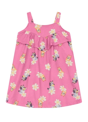 Brandili - Vestido Infantil Menina da Bluey Rosa - BRANDILI