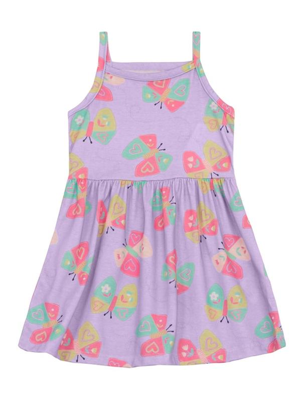 Brandili - Vestido Infantil Menina de Borboleta Roxo 2