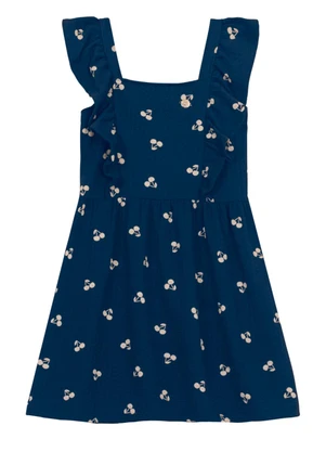 Brandili - Vestido Infantil Menina de Cerejas Azul - BRANDILI