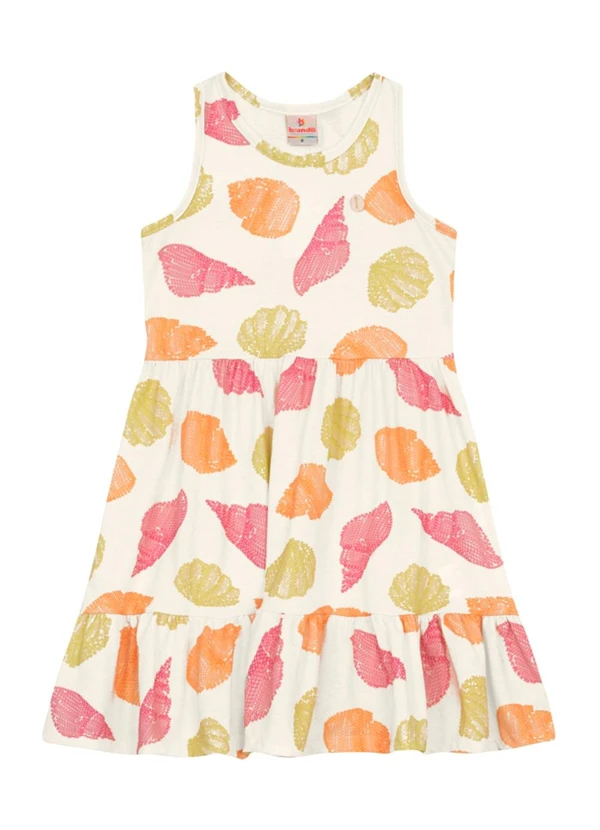 Brandili - Vestido Infantil Menina de Conchas Natural 2