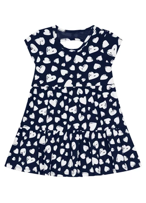 Kyly - Vestido Infantil Menina de Coração Marinho - KYLY