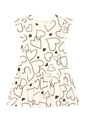 Brandili - Vestido Infantil Menina de Corações Natural - BRANDILI