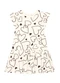 Brandili - Vestido Infantil Menina de Corações Rosa - variação: Natural