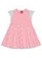 Kyly - Vestido Infantil Menina de Corações Off White - variação: Rosa