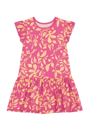Brandili - Vestido Infantil Menina de Corações Rosa - BRANDILI