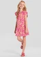 Brandili - Vestido Infantil Menina de Corações Rosa - variação: Rosa