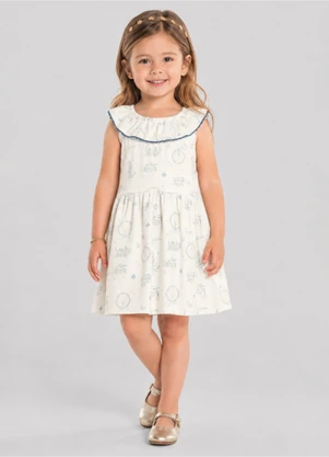Mundi - Vestido Infantil Menina de Esquilo Bege - MUNDI