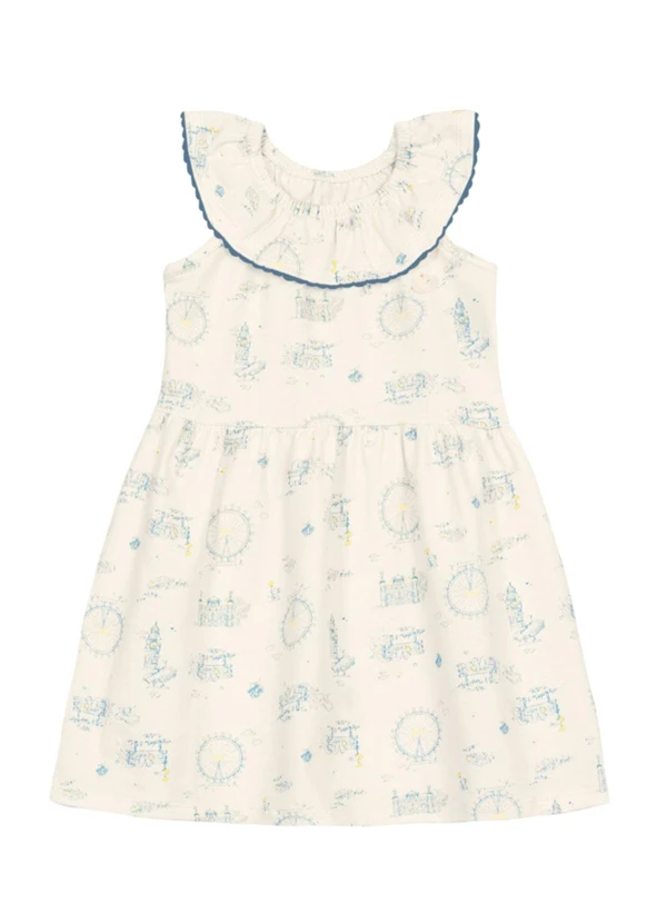 Brandili Mundi - Vestido Infantil Menina de Esquilo Bege