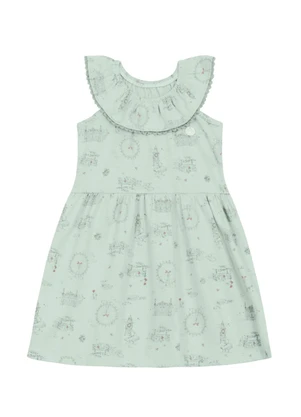Mundi - Vestido Infantil Menina de Esquilo Verde - MUNDI
