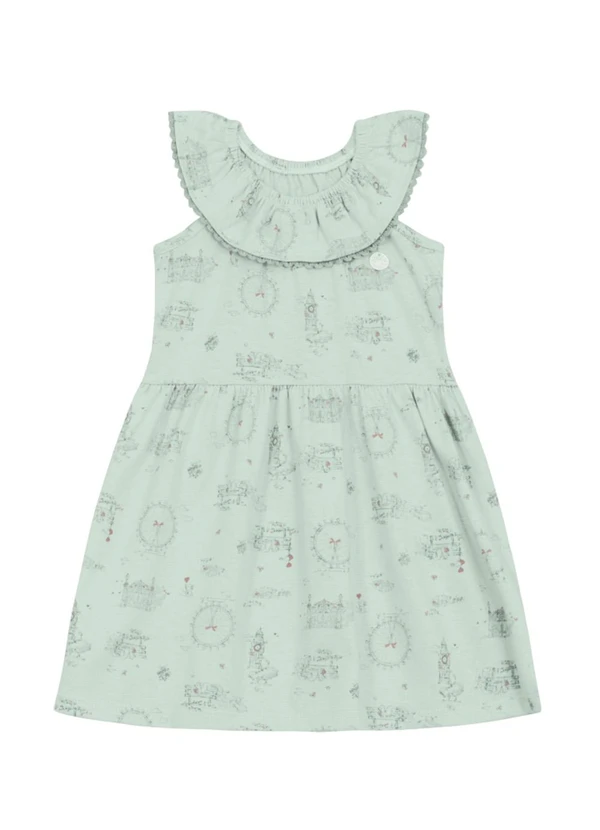 Brandili Mundi - Vestido Infantil Menina de Esquilo Verde 2