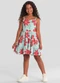 Brandili - Vestido Menina de Flores Colorido Natural - variação: Verde
