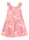 Brandili - Vestido Infantil Menina de Flores em Malha Rosa - variação: Rosa