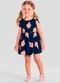 Brandili - Vestido Infantil Menina de Florzinha Verde - variação: Azul