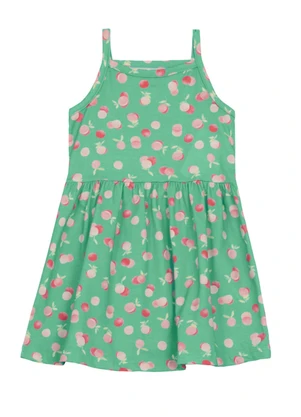Brandili - Vestido Infantil Menina de Frutinhas Verde - BRANDILI