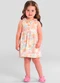 Brandili - Vestido Infantil Menina de Gatinho Azul - variação: Natural