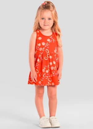 Brandili - Vestido Infantil Menina de Sorvete Vermelho - BRANDILI