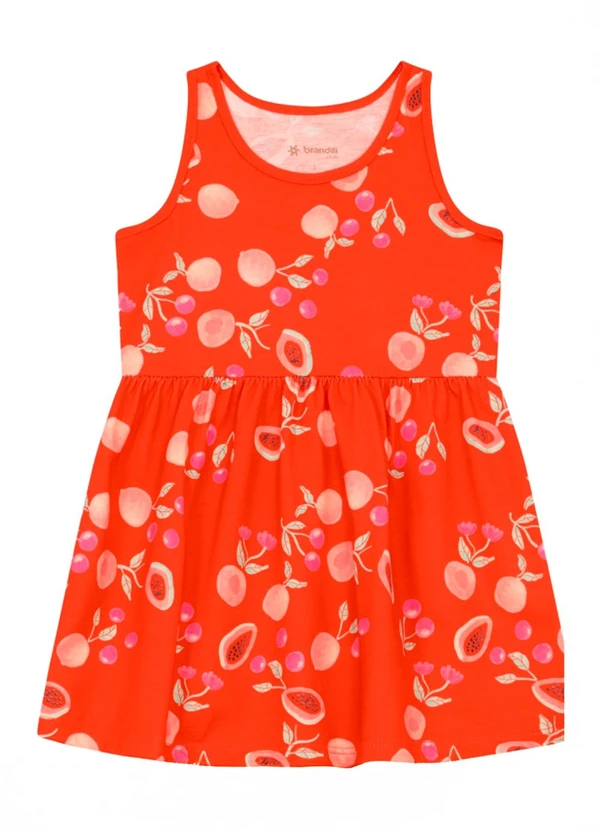Brandili - Vestido Infantil Menina de Sorvete Vermelho 2
