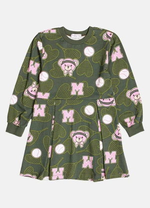 Momi - Vestido Infantil Menina de Ursinha Tenista - MOMI