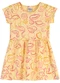 Elian - Vestido Infantil Menina Desenho Tropical Amarelo - variação: Amarelo