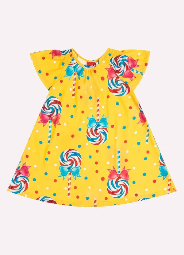 Kyly - Vestido Infantil Menina Doces Amarelo 1