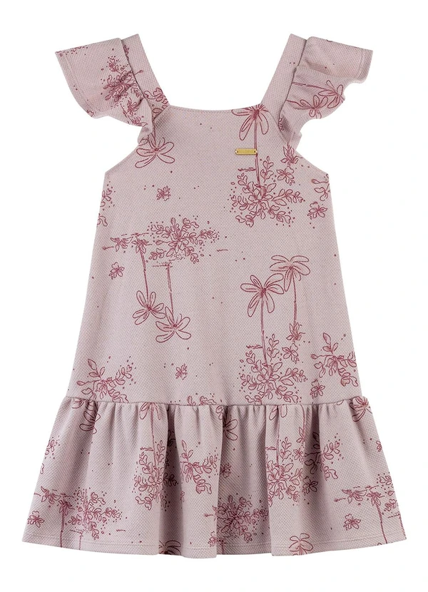 Colorittá - Vestido Infantil Menina Dupla Face Linho Rosa