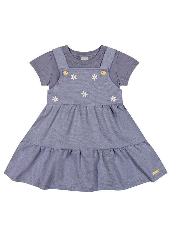 Colorittá - Vestido Infantil Menina Eco Linho Colorittá Cinza 2