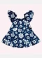Kyly - Vestido Infantil Menina em Algodão Rosa - variação: Azul Marinho